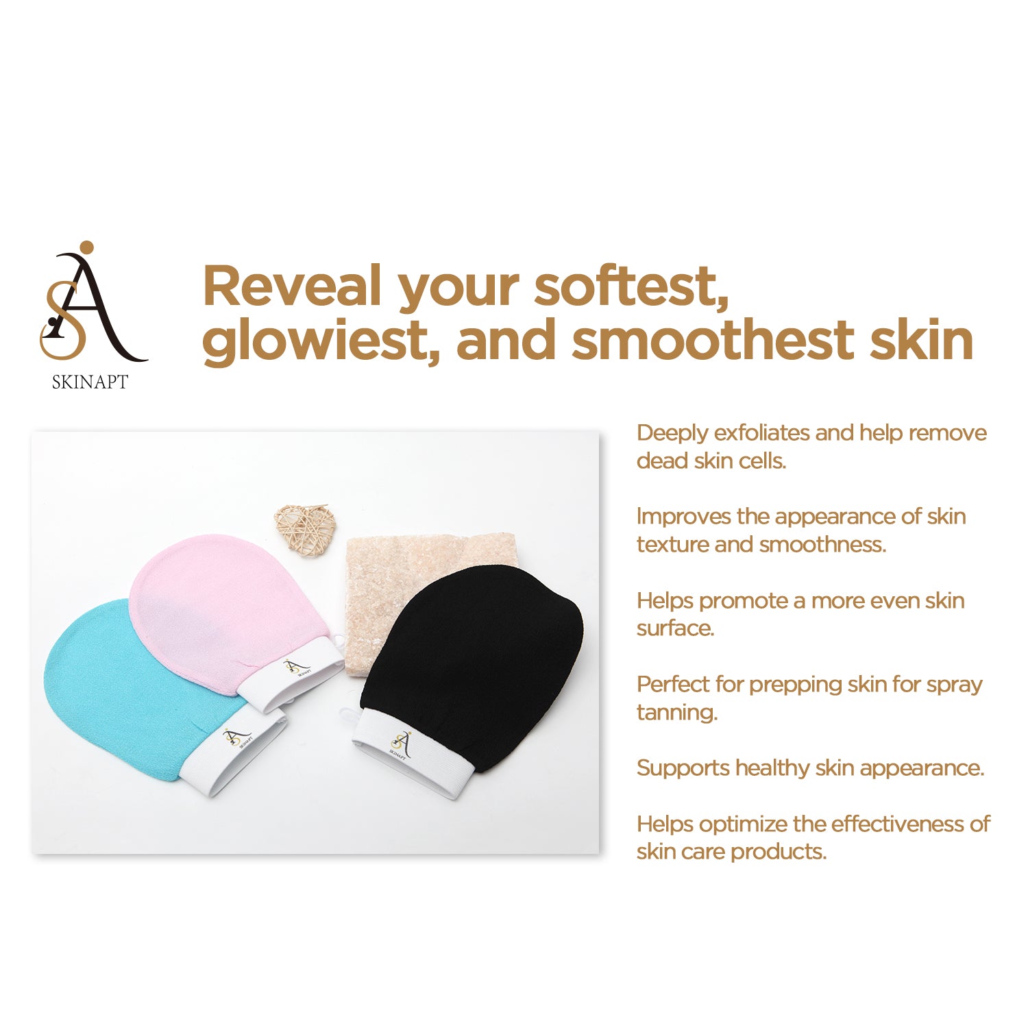 Exfoliating Gloves- Ultra Superior pack of 3