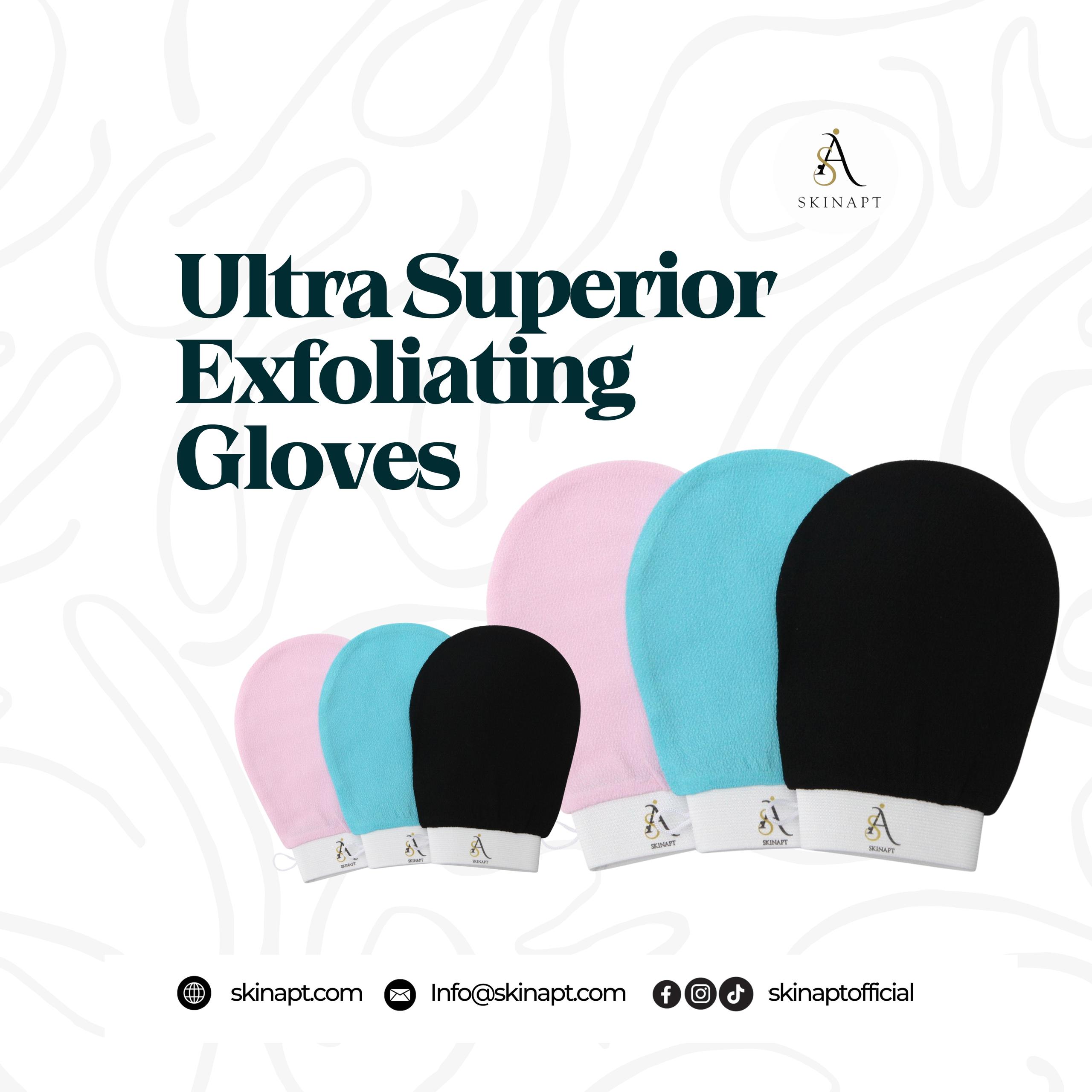 Exfoliating Gloves- Ultra Superior pack of 3